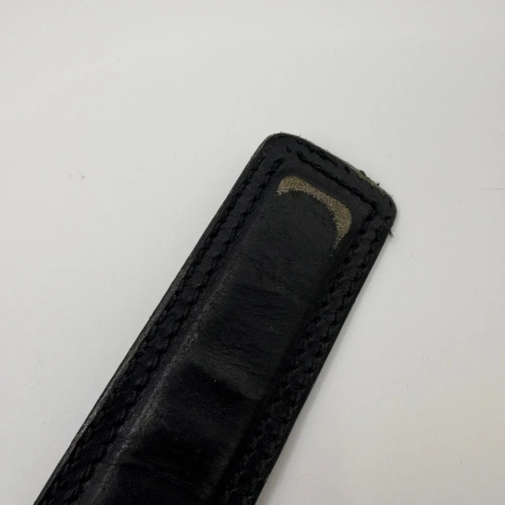 Gucci Mens Black Leather Belt Silver G Buckle 138590 100 40 Made in Italy